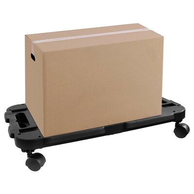 vidaXL Transport Trolleys 2 pcs Black Polypropylene 440.9 lb