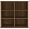 vidaXL Shoe Cabinet Set of 2 Brown Oak Engineered wood Medium