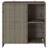 vidaXL Storage Cabinet with Shelf Grey 39.37 x 14.17 x 40.16 in Rattan