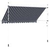 vidaXL Retractable Awning Blue and white stripes