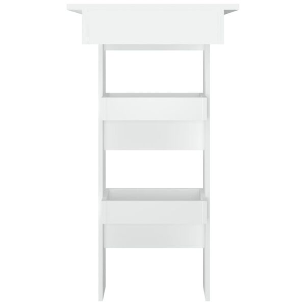 vidaXL Wall Bar Table White Engineered wood Standard Bar Table