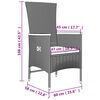 vidaXL Garden Lounge Set Grey, Dark Grey