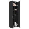 vidaXL Storage Cabinet Black Engineered Wood Tall Storage Cabinet