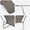 vidaXL Sunlounger Set of 2 Grey Powder-coated steel