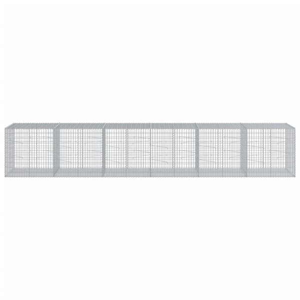 vidaXL Gabion Basket Silver Galvanized iron Large Durable