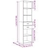 vidaXL Highboard Sonoma oak Engineered wood Tall Highboard Rectangular