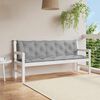 vidaXL Garden Bench Cushion Set of 2 Gray Oxford fabric (100% polyester)