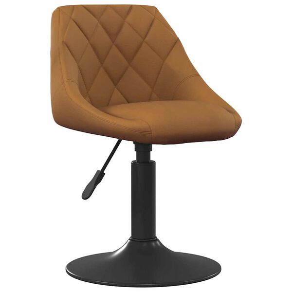 vidaXL Swivel Dining Chairs 2 pcs Brown 46 x 44 x 77.5 cm Faux leather