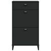 vidaXL Shoe Storage Black Engineered wood, Plastic Medium Shoe Storage