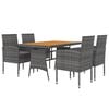 vidaXL Outdoor Dining Set Grey, Dark Grey