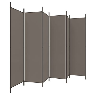 vidaXL 6-Panel Room Divider Anthracite 118.1"x86.6" Fabric