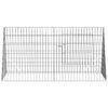 vidaXL Rabbit Cage Silver 650 x 55 x 55 cm Galvanised Steel