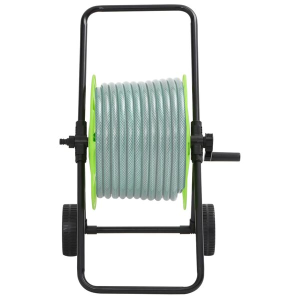 vidaXL Green Hose Reel Cart for 196.9 ' 1/2" Hose Steel