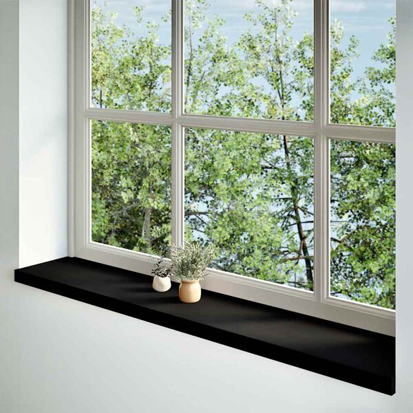 vidaXL Window Sills 2 pcs Dark Brown 55.1x11.8x0.8" Solid Wood Oak
