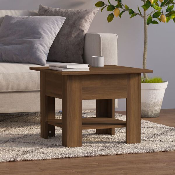 vidaXL Coffee Table Brown Oak Engineered Wood Medium Coffee Table