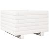 vidaXL Garden Planter White Solid pinewood 15.7 x 15.7 in Durable