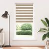 vidaXL Zebra Blind Sand Brown 100% Polyester, Aluminum 39.4 x 78.7 in