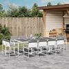 vidaXL Garden Dining Set White, Light Grey