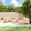 vidaXL Garden Lounge Set Beige Solid Pinewood Large Modular