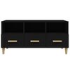 vidaXL TV Cabinet Black Engineered Wood Medium TV Stand Rectangular
