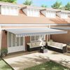 vidaXL Retractable Awning Anthracite and White