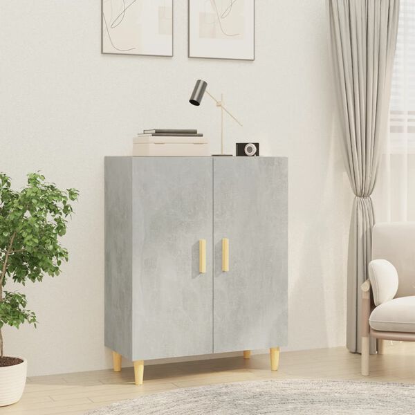 vidaXL Sideboard Concrete grey Engineered wood Medium Sideboard