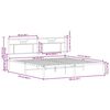 vidaXL Bed Frame Smoked Oak Engineered wood, steel Full Bed Frame