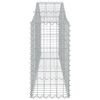 vidaXL Arched Gabion Baskets 50 pcs 78.7"x11.8"x23.6"/31.5" Galvanized Iron
