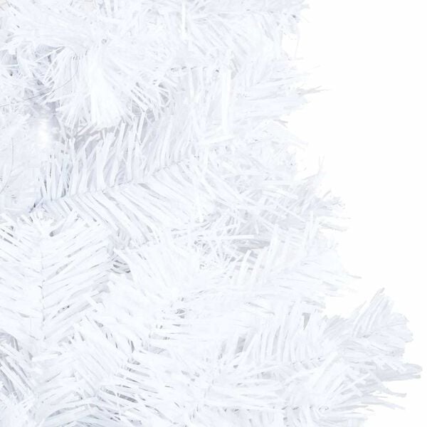 vidaXL Artificial Pre-lit Christmas Tree with Ball Set White 47.2" PVC