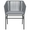 vidaXL Garden Dining Set Grey, Light Grey, Black