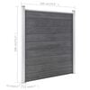 vidaXL Garden Fence WPC 207.1"x73.2" Gray