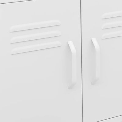 vidaXL Storage Cabinet White 23.6"x13.8"x22" Steel