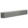 vidaXL Garden Raised Bed Grey Powder-coated steel Large Durable