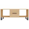vidaXL Coffee Table Sonoma Oak Engineered Wood, Iron Medium Modern