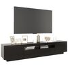 vidaXL TV Cabinet Black Engineered Wood 78.7 x 13.8 x 15.7 in TV Cabinet