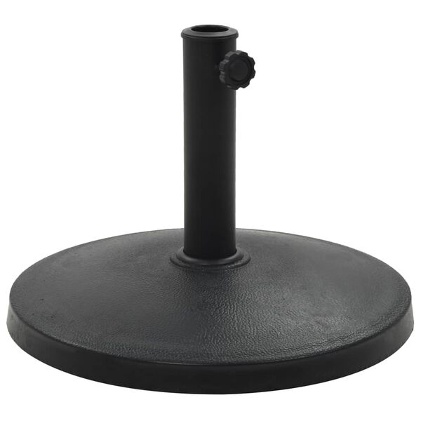 vidaXL Parasol Base Black Polyresin 22.0 lbs Decorative Inlays
