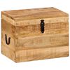vidaXL Storage Box Natural Wood Solid Mango Wood 15.4 x 11.0 x 12.2 in