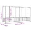 vidaXL Aviary with Extension Silver 164.8"x42.1"x83.5" Steel