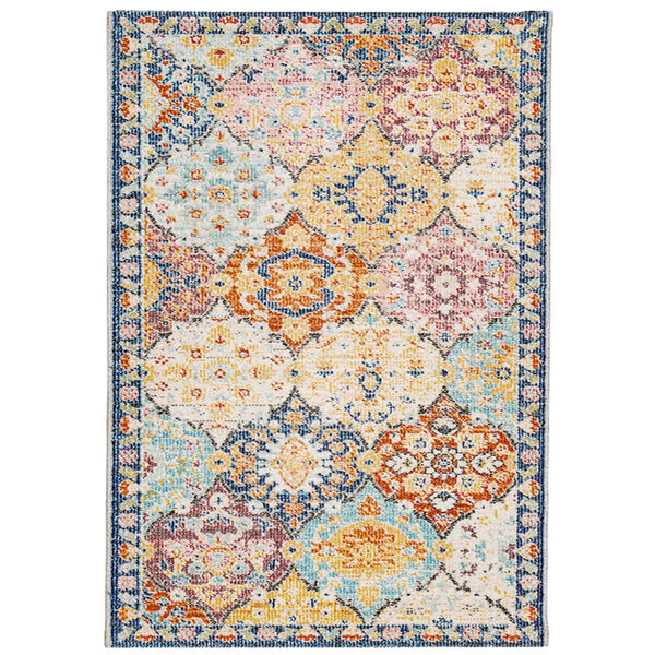 vidaXL Rug Multicolour Polypropylene 55.1 x 78.7 in Foldable Rug