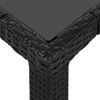 vidaXL Dining Set Black, Dark Grey PE rattan, Steel, Tempered Glass Large