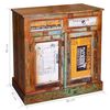vidaXL Cabinet Multicolor Reclaimed solid wood Medium Cabinet