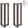 vidaXL Bar Table Legs T-Shaped 2 pcs Natural Steel 19.7 x 13.8 x (43.3-43.7) " Steel
