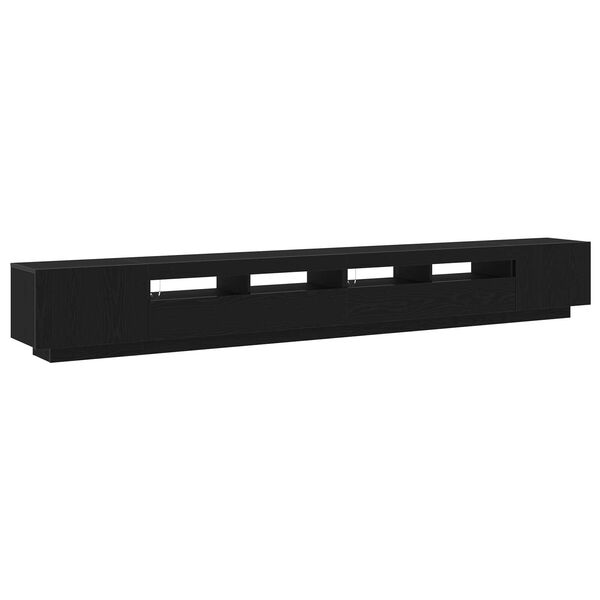 vidaXL TV Cabinet Set 3 pcs Black 118.11 x 13.78 x 15.75 in