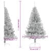 vidaXL Christmas Tree Silver PET, steel Medium Durable
