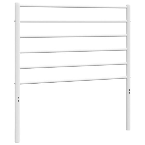 vidaXL Headboard White Powder-Coated Steel Single Bed Headboard Durable