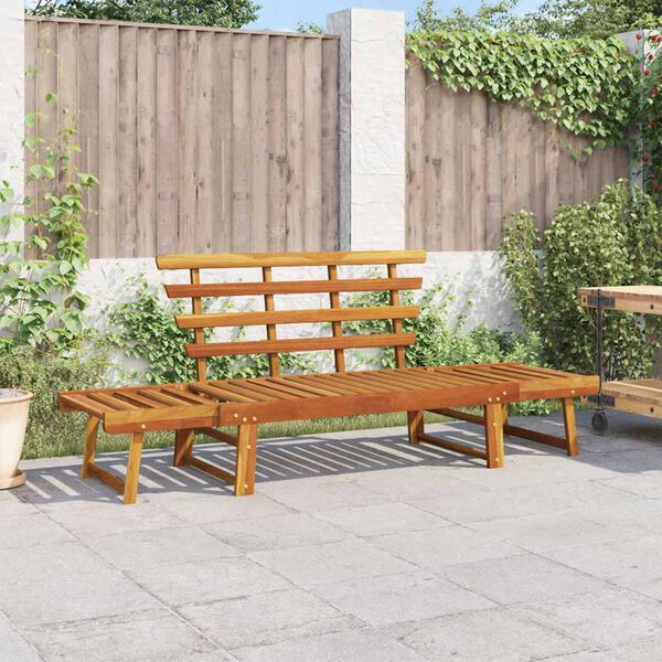 vidaXL Garden Bench Brown Solid acacia wood Large