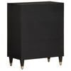 vidaXL Side Cabinet Black Solid Mango Wood Standard Cabinet