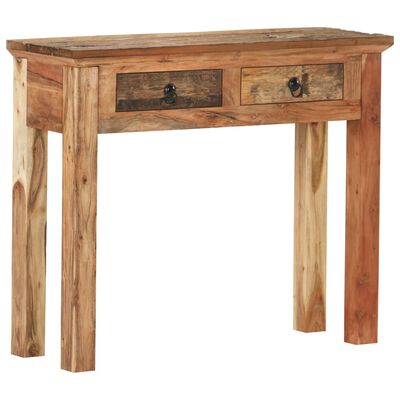 vidaXL Console Table 35.6"x11.8"x29.5" Solid Acacia Wood and Reclaimed Wood