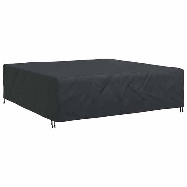 vidaXL Furniture Cover Plain Black 102.36 x 102.36 x 35.43 in 210D