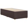 vidaXL Bed Frame Dark Brown Polyester fabric, plywood, engineered wood
